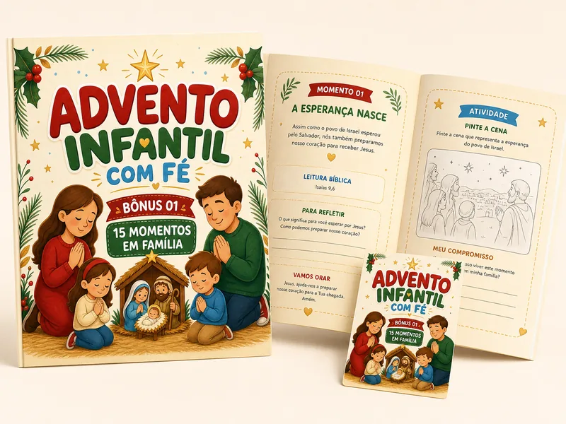 Bônus 01: Advento Infantil com Fé — livreto e página do dia